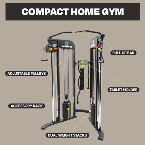 Inspire Fitness FTX Functional Trainer - Compact at Home Workout Machine with Accessories - Space Saving Design - Home Gym...