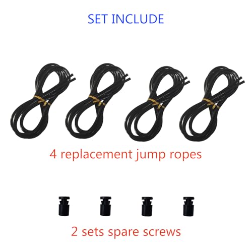 Replacement Cable for Speed Jump Rope, 4pcs 2.8m(9.2ft) Stainless Steel Wire with Polymer Coating for High Speed Jump Rope...