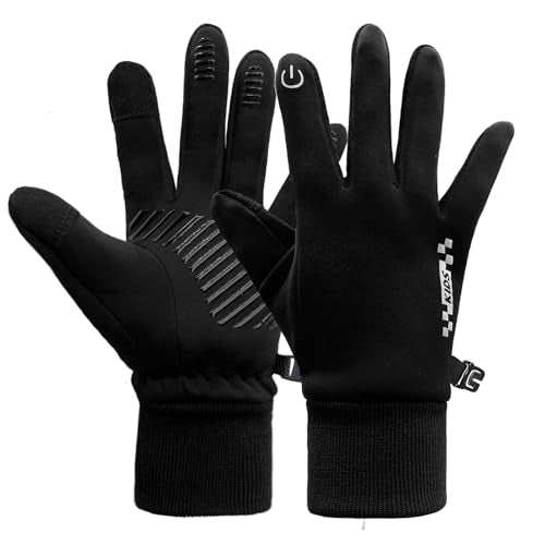 lifwimner Kids Winter Cycling Gloves Touchscreen Thermal Fleece Sports Gloves for Boys Girls Anti-Slip Outdoor Gloves for ...
