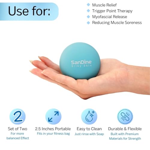 Lacrosse Massage Balls for Deep Tissue Massage - Release Tension Relieve Muscle Soreness Improve Flexibility - Ideal for M...