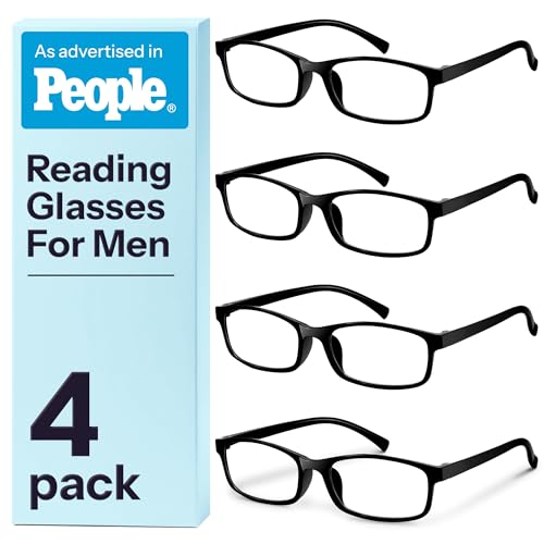 Gaoye Reading Glasses Men - Blue Light Blocking Lenses, TR90 Frames, UV400 - Eyeglasses with Clear Vision