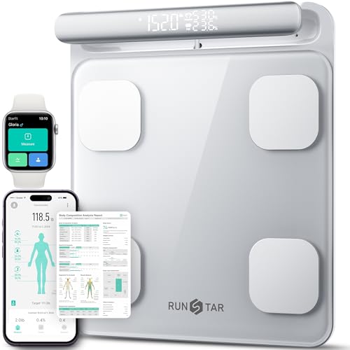 RunStar Smart Scale for Body Weight and Fat Percentage FSA&HSA Eligible, 8-Electrode Digital Bathroom Scale with BMI, Body...