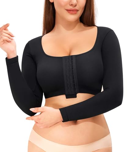 Nebility Arm Compression Sleeve Women Arm Shaper Post Surgery Post Surgery Front Closure Bra