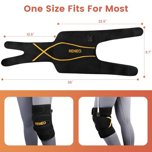 RENEO Electric Heating Pad for Knee Relief, Auto Shut-Off Wearable Knee Wrap, Elbow Heated Brace with Support, Discomfort ...