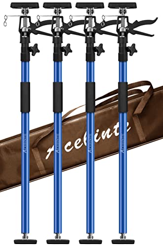 4PK Support Pole,Steel Telescopic Quick Adjustable 3rd Hand Support System, Support Rod, Supports up to 154 lbs Constructi...