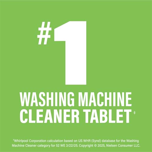 Affresh Washing Machine Cleaner, Helps Power Away Odor Causing Bacteria & Grime Deep Inside Pump, Valve & Hoses, 6 Time Re...