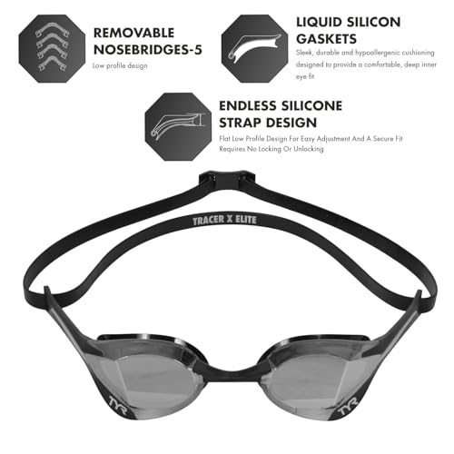 TYR Tracer-X Elite Racing Swim Goggles