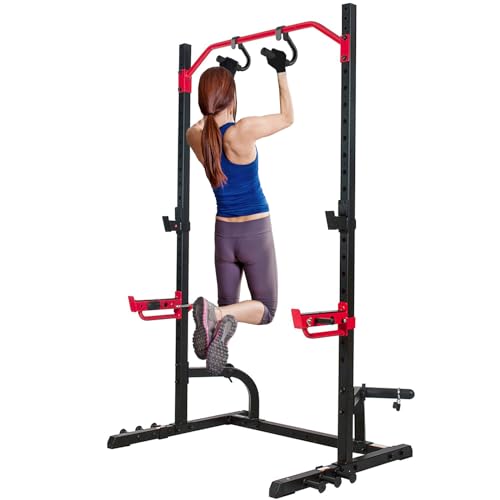 SELEWARE 48'' Heavy Duty Pull Up Bar Wall Mount Multi-function Chin up Bar with Home Gym Cable Pulley System LAT Pulldown ...