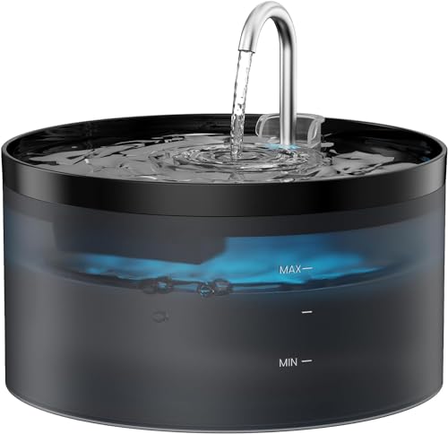 Cat Water Fountain: 108oz/3.2L Cat Fountain Super Silent Pet Drinking Dispenser - Water Fountains for Kitty Indoor - Quiet...