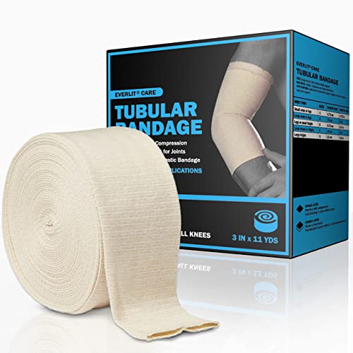 EVERLIT Elasticated Tubular Support Bandage | Stockinette Tubing for Large Arm, Knees, Legs | Light to Moderate Compressio...