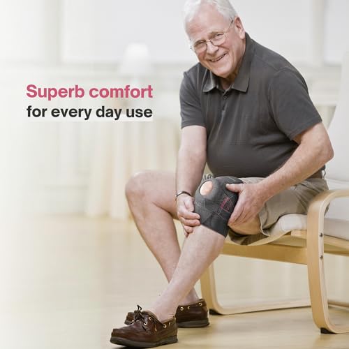WILLDAN Knee Brace with Side Stabilizers & Patella Gel Pads for Maximum Knee Pain Support, Running, Workout and fast recov...