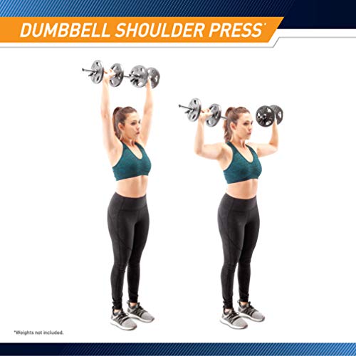 Marcy Hollow Curl Bar and Dumbbell Handle Set with Spring Collars