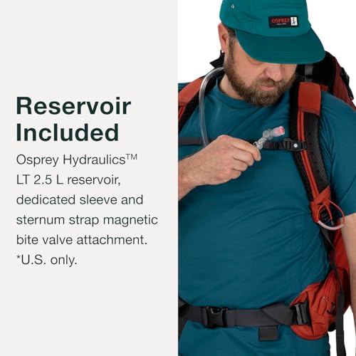 Osprey Manta 24L Men's Hiking Backpack with Hydraulics Reservoir, Oak Leaf Orange