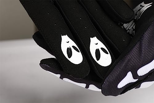 EXCEREY Skeleton Cool Motorcycle Bicycle Full Finger Off-Road Racing Gloves Outdoor Sports for Men Women & Mountaineering
