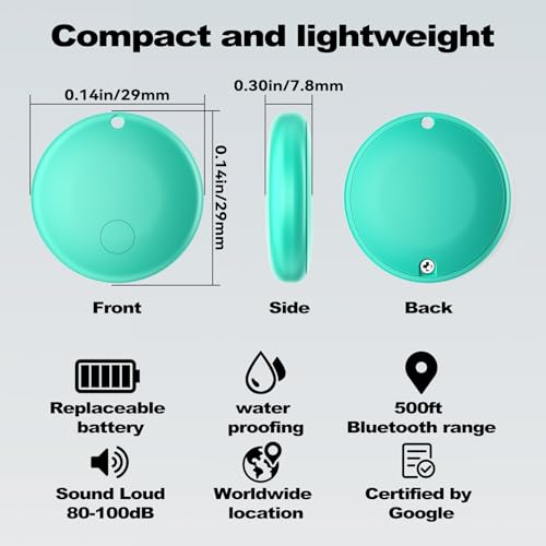 Air Smart Tag Tracker for Android, Google Android Tag Tracker Work with Google Find My Device (Find Hub), Key Finder/Lugga...