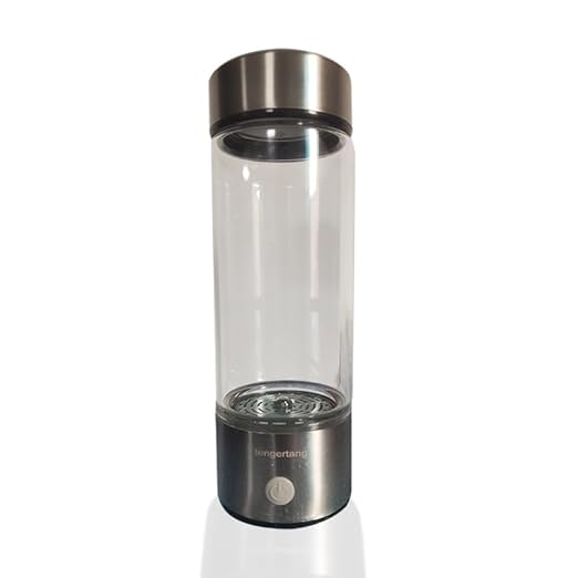 Hydrogen Rich Health Cup Alkaline Ionizer Generator USB Rechargeable Electrolysis Generator Ionization Bottle Weak Alkaline Cup Anti-Oxidation and Anti-Aging Glass Health Cup