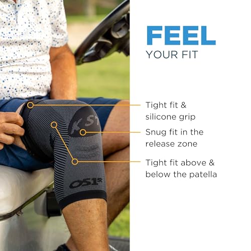 OrthoSleeve Compression Knee Brace/Sleeve for ACL, MCL, Injury Recovery, Meniscus Tear, knee pain, aching knees, patellar ...