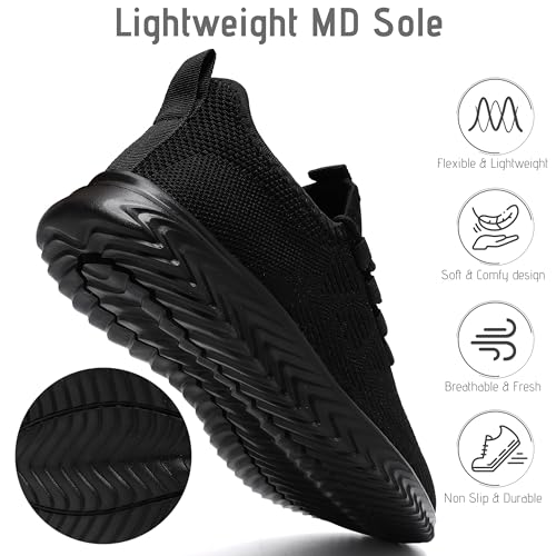 EKRBXA Mens Running Shoes Tennis Shoes Walking Gym Sneakers Lightweight Non Slip Mesh Casual Workout Sneakers