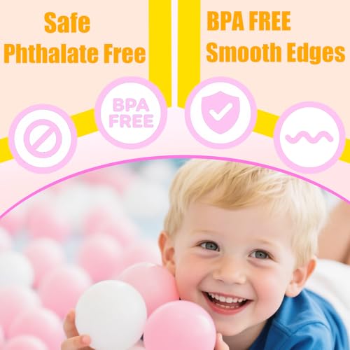 VivaVolt Ball Pit Balls 100 - Safe Phthalate Free BPA Free Ball Pits Balls for Toddlers, 2.2 Inch Bright Colors Crush Proo...