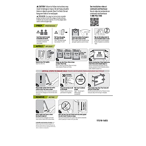 Command Picture Hanging Strips Variety Pack, Damage-Free Hanging Picture Hangers, No Tools Wall Hanging Strips for Christmas Decorations, White, 2 Medium Pairs, 6 Large Pairs and 8 X-Large Pairs