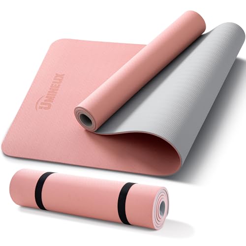 Umineux Yoga Mat Non Slip, 6MM (1/4") Yoga Mat Strap, POE Yoga Mats for Women Men, 72"x24", Great for Workout, Yoga, Pilat...