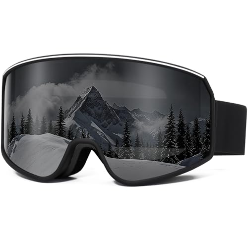 VEWOE Ski Goggles OTG for Men Women, Anti-fog UV Protection Snowboard Goggles Snow Goggles Skiing Snowmobile for Adult Youth