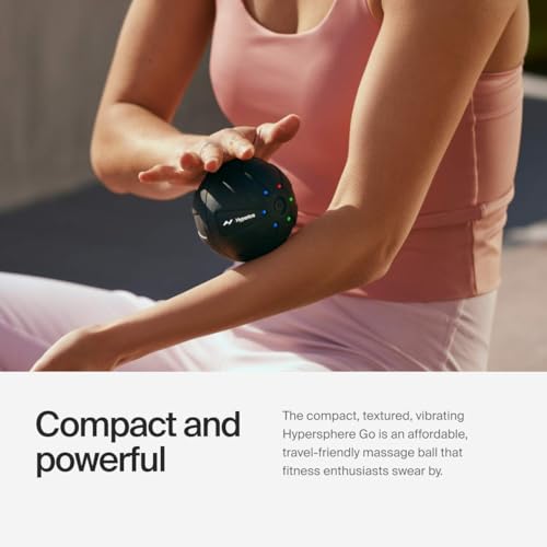 Hyperice Hypersphere Go - Vibrating Massage Ball for Muscle Recovery, Myofascial Release and Soreness Relief - Portable Fi...