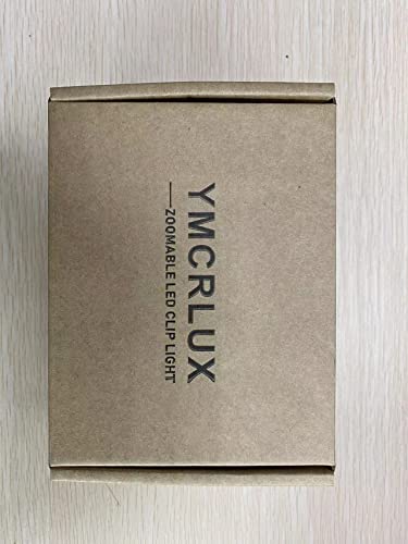 Ymcrlux Zoomable Led Reading Light, Dimmable Usb Clip-On Lamp, Adjustable Beam, Black, Model Zcl01