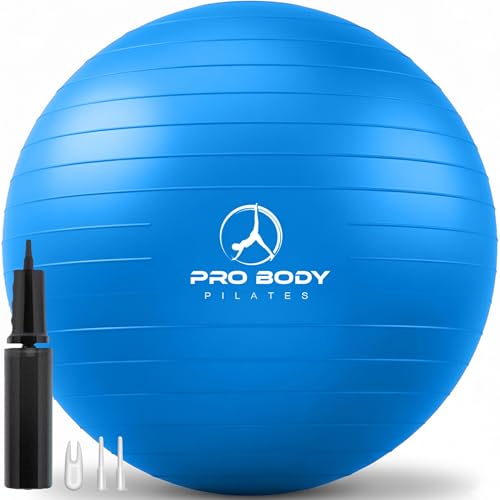 ProBody Pilates Exercise Ball - Multiple Sizes Gym Grade Balance Ball for Fitness, Yoga, Workout, Pregnancy & Physical The...