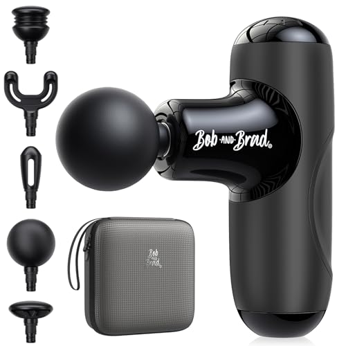 BOB AND BRAD Q2 Mini Massage Gun, Pocket-Sized Deep Tissue Massager Gun, Portable Percussion Muscle Massager Gun, Ultra Sm...