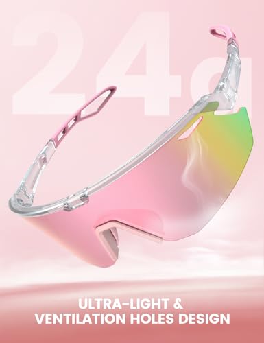 Lamicall 24g Polarized Sports Sunglasses for Men Women - UV400 Protection Sun Glasses Gifts for Running Cycling Baseball