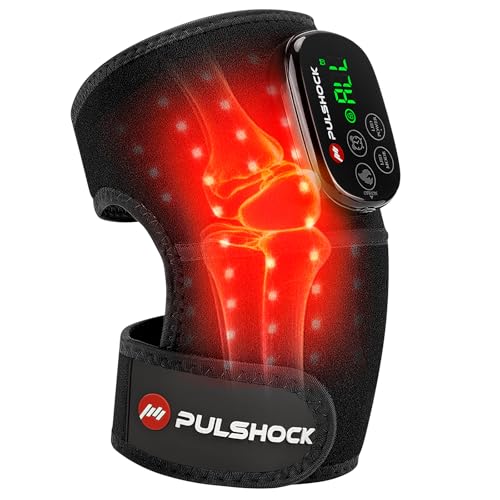 Ergonomic Red Light Therapy for Knee with Heating，Cordless 5000mAh Rechargeable Heating Pad Knee Brace for Joint，660nm & 8...