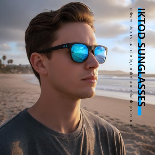IKTOD 4 Pack Polarized Sunglasses for Men and Women,UV Protection Mens Sun Glasses for Fishing Running Cycling Driving