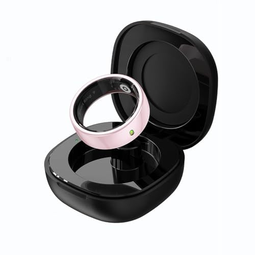 SM SEVENMORE Smart Ring Health Fitness Tracker for Women, Pink Ceramic (#10)