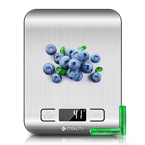 Etekcity Food Kitchen Scale, Digital Grams and Ounces for Weight Loss, Baking, Cooking, Keto and Meal Prep, LCD Display, M...