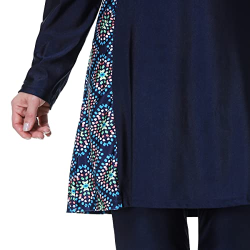 AFAVOM Women's Plus Size Muslim Swimsuits Full Cover Modest Islamic Burkini Swimwear Tops Pants Hijab Bathing Suit 3XL-8XL