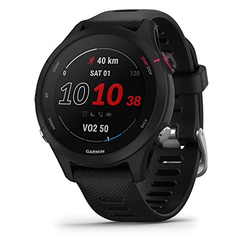 Garmin Forerunner 255S Music, Smaller GPS Running Smartwatch with Music, Advanced Insights, Long-Lasting Battery, Black (R...