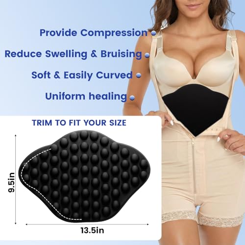 JolliLudo 2 Pcs Napped Lymphpads Lipo Foam Compression Board Abdominal Board Liposuction Post Surgery Lymphatic Napped Ab ...