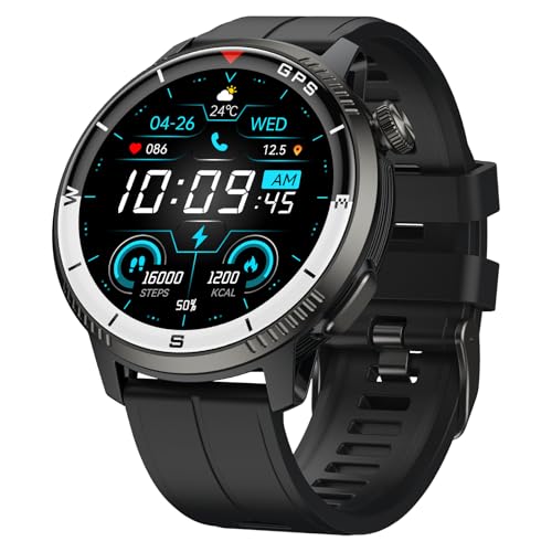 Hrevzon Smart Watch for Men, GPS Smartwatch Fitness Activity Tracker with Heart Rate/Sleep Monitor, Pedometer, Bluetooth C...