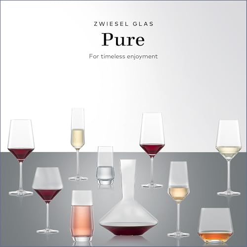ZWIESEL GLAS Pure Champagne Glass (Set of 6), Champagne Flutes with Effervescent Point, Dishwasher-Safe Tritan Crystal Gla...