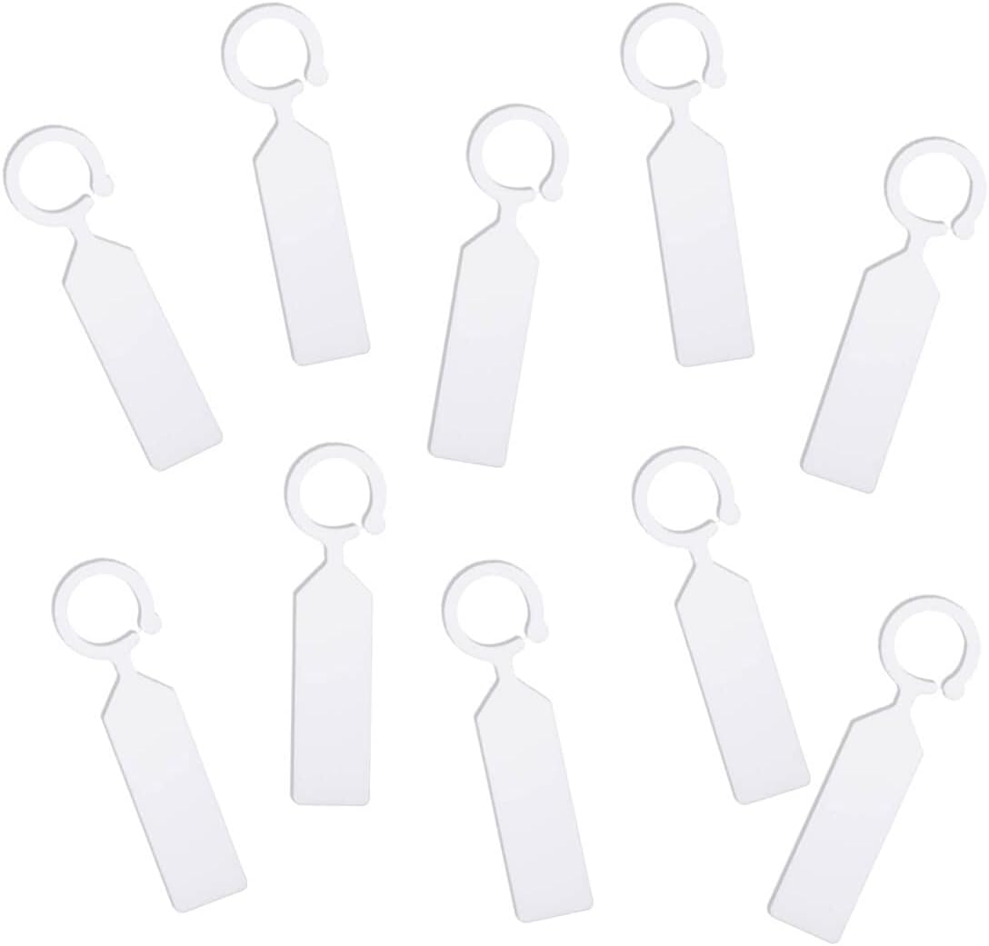 MHY 100 Pcs Thick Plastic Labels - Garden Waterproof Plant Tags - 4.3 inch Color Hanging Markers for Potted Plants, Nurseries, Trees, Gardening (White)