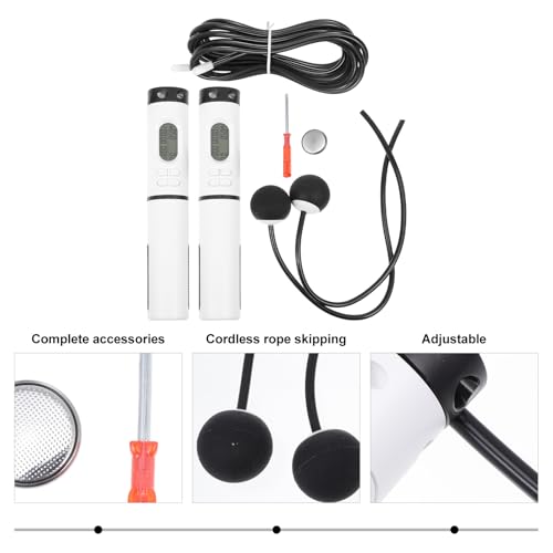 Balacoo Smart Weighted Ropeless Jump Rope Digital Counter, Cordless Indoor Workout Fitness Skipping Rope for Adults and Ho...