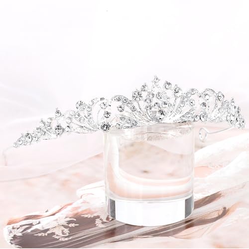 TOBATOBA Silver Tiara Crowns for Women Girls Wedding Tiara Princess Tiara for Wedding Prom Quinceanera Birthday Crown Hall...