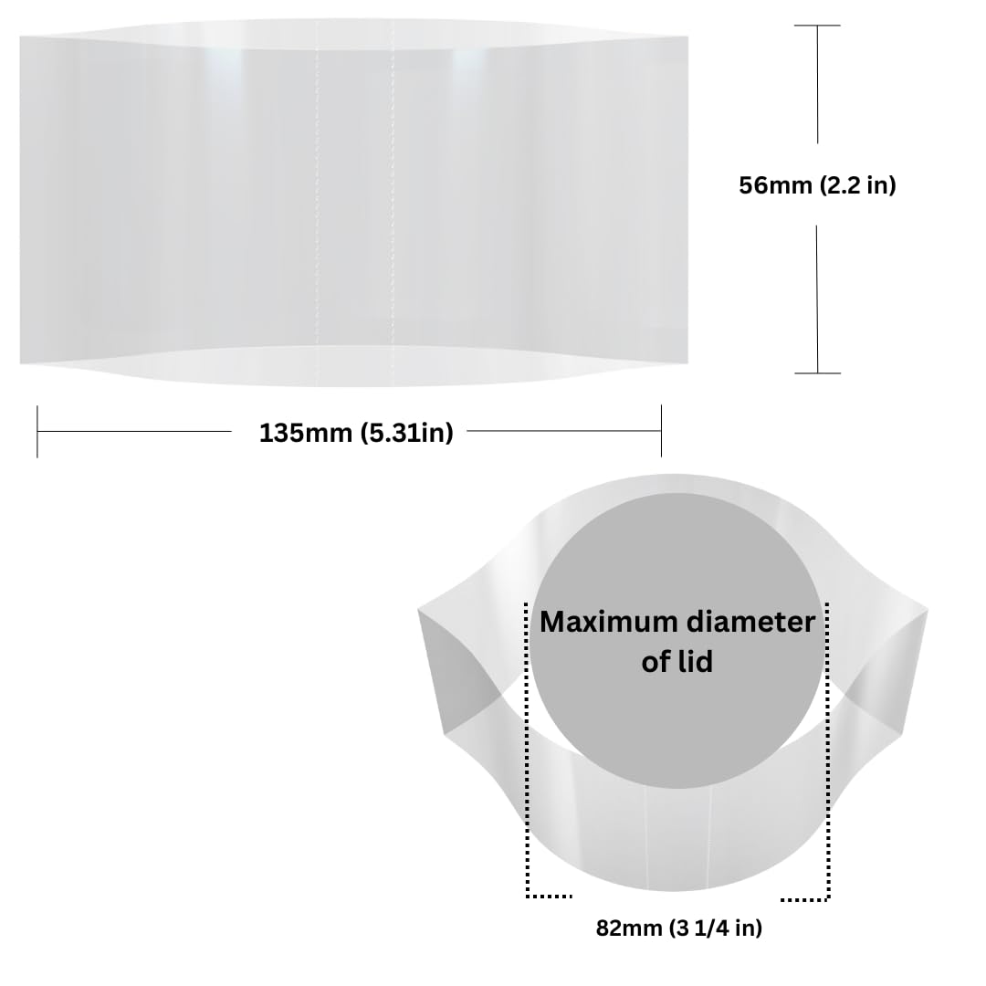 Supplement and Supply 135 x 56 mm Clear Perforated Shrink Band for Glass Jars, Plastic Jars, Metal Tins and More. [Compatible Diameter: 3 1/4”] - Bundle of 500