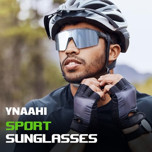 Ynaahi Sports Sunglasses. Shatterproof Polycarbonate Lens, UV400 Protection. Ideal for Cycling, Pickleball, & Running Safety