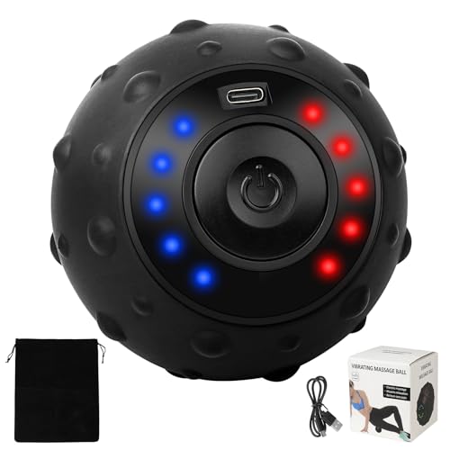 ProChosen Upgraded 5-Gear Vibrating Massage Ball, Rechargable Massage Vibrating Ball for Fitness, Training, Therapy and Re...