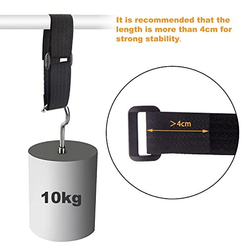 WSZJINB 16Ft x 1In Adjustable Cable Straps with 25 Buckles, Free Cut Length, Black Reusable Fastening Cable Ties, Hook and...