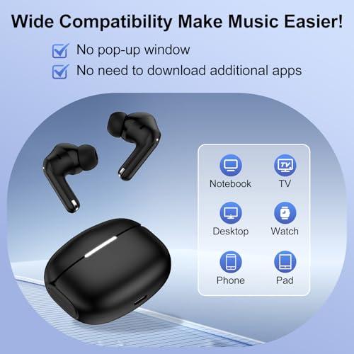 Earbuds Wireless Bluetooth 5.4 Headphones in Ear Buds with Mic for Samsung Galaxy S25 Ultra S25 FE/Edge A17 A36 S24 FE S2...