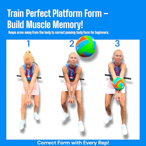 BOARDEE Bump-Pass Volleyball Training Kit - Foldable Lightweight Aluminum Sticks for Correcting Bump-Pass, Passing Practic...