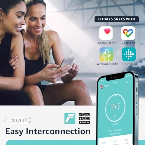 Posture Scale for Body Weight, Digital Bathroom Smart Scale, 13 Body Composition Analyzer Sync Weight Scale BMI Health Mon...